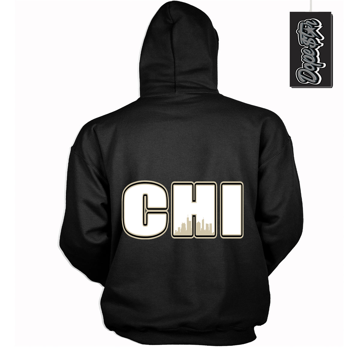 Cool Black Hoodie with “ Chicago ”  design that Perfectly Matches  Gratitude 11s Sneakers.