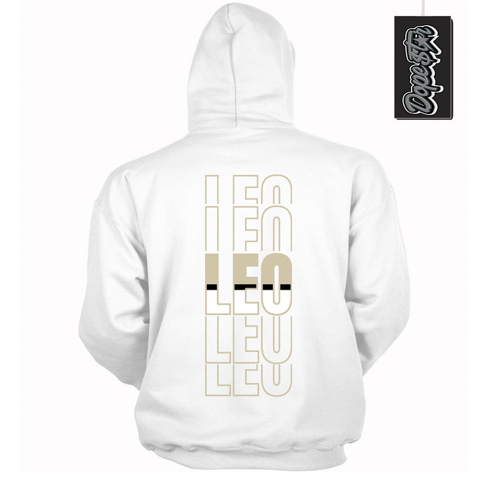 Cool White Hoodie with “ Leo ”  design that Perfectly Matches Gratitude 11s Sneakers.