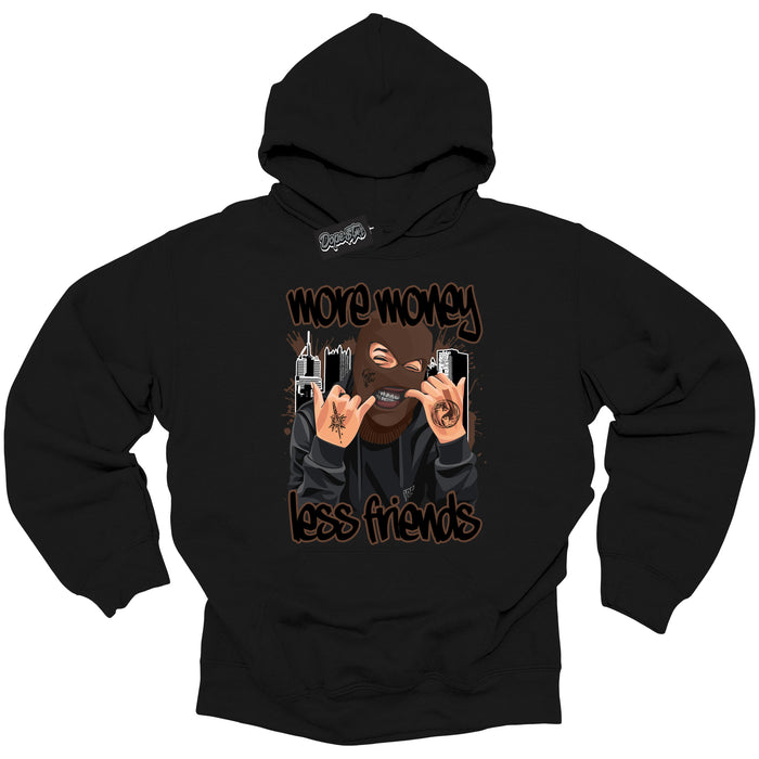 Cool Black Graphic DopeStar Hoodie with “ More Money Less Friends “ print, that perfectly matches Palomino 1s sneakers
