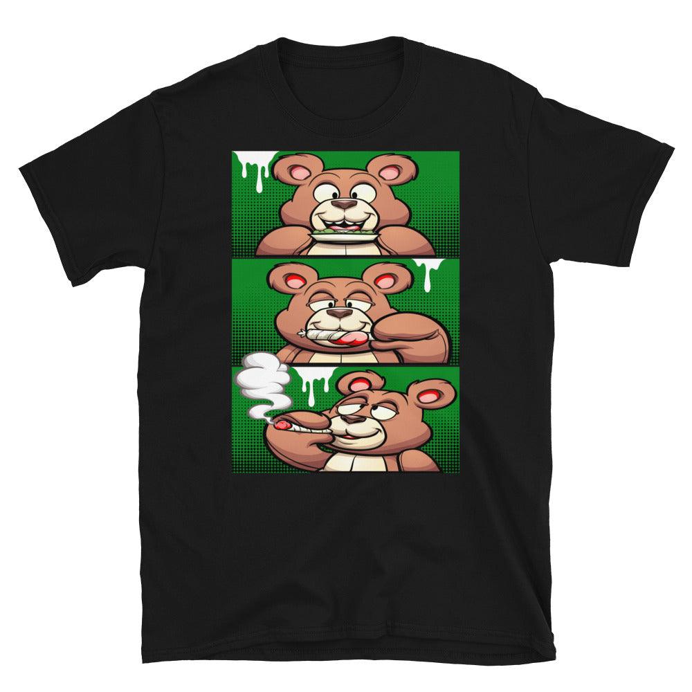 Air Jordan 1 Low Lucky Green Shirt - Roll It Lick It Smoke It Bear - Sneaker Shirts Outlet