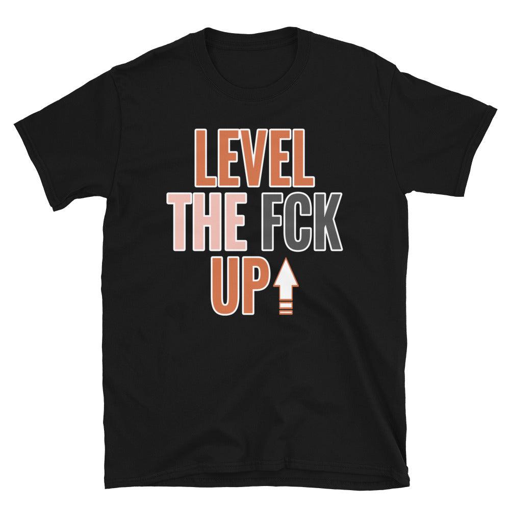 Air Jordan 1 Mid Orange Black - Level Up - Sneaker Shirts Outlet