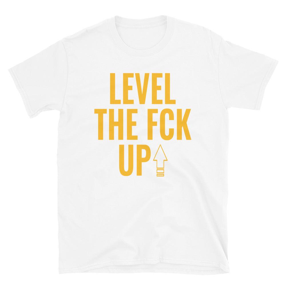 Air Jordan 1 Mid White University Gold - Level Up - Sneaker Shirts Outlet