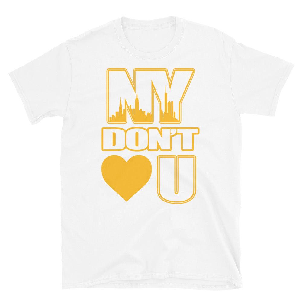 Air Jordan 11 Retro Low Yellow Snakeskin - New York Don't Love You - Sneaker Shirts Outlet