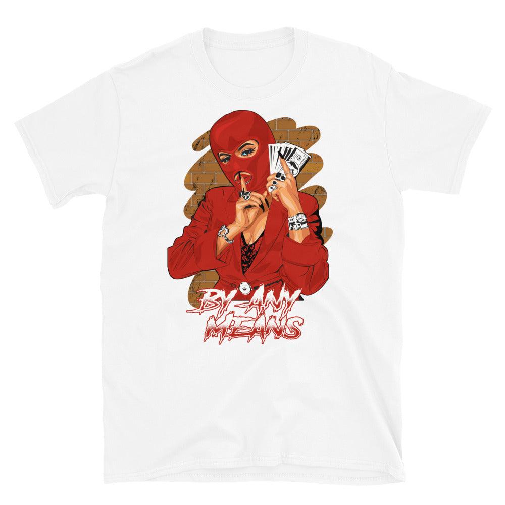 Nike Dunk High White Picante Red - By Any Means - Sneaker Shirts Outlet