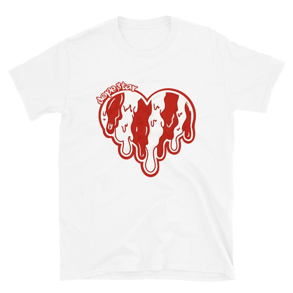 Nike Dunk High White Picante Red - Melting Heart - Sneaker Shirts Outlet