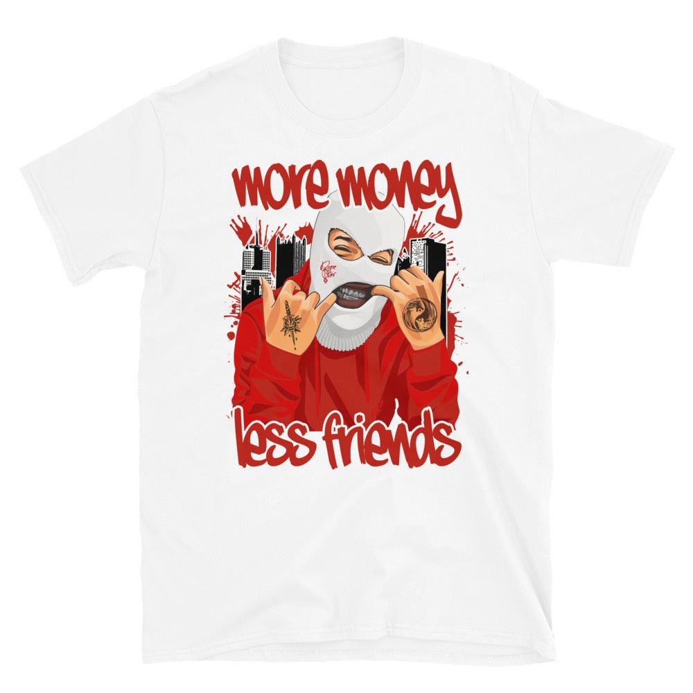 Nike Dunk High White Picante Red - More Money Less Friends - Sneaker Shirts Outlet