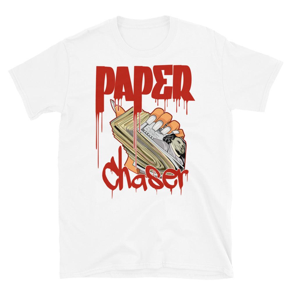 Nike Dunk High White Picante Red - Paper Chaser - Sneaker Shirts Outlet