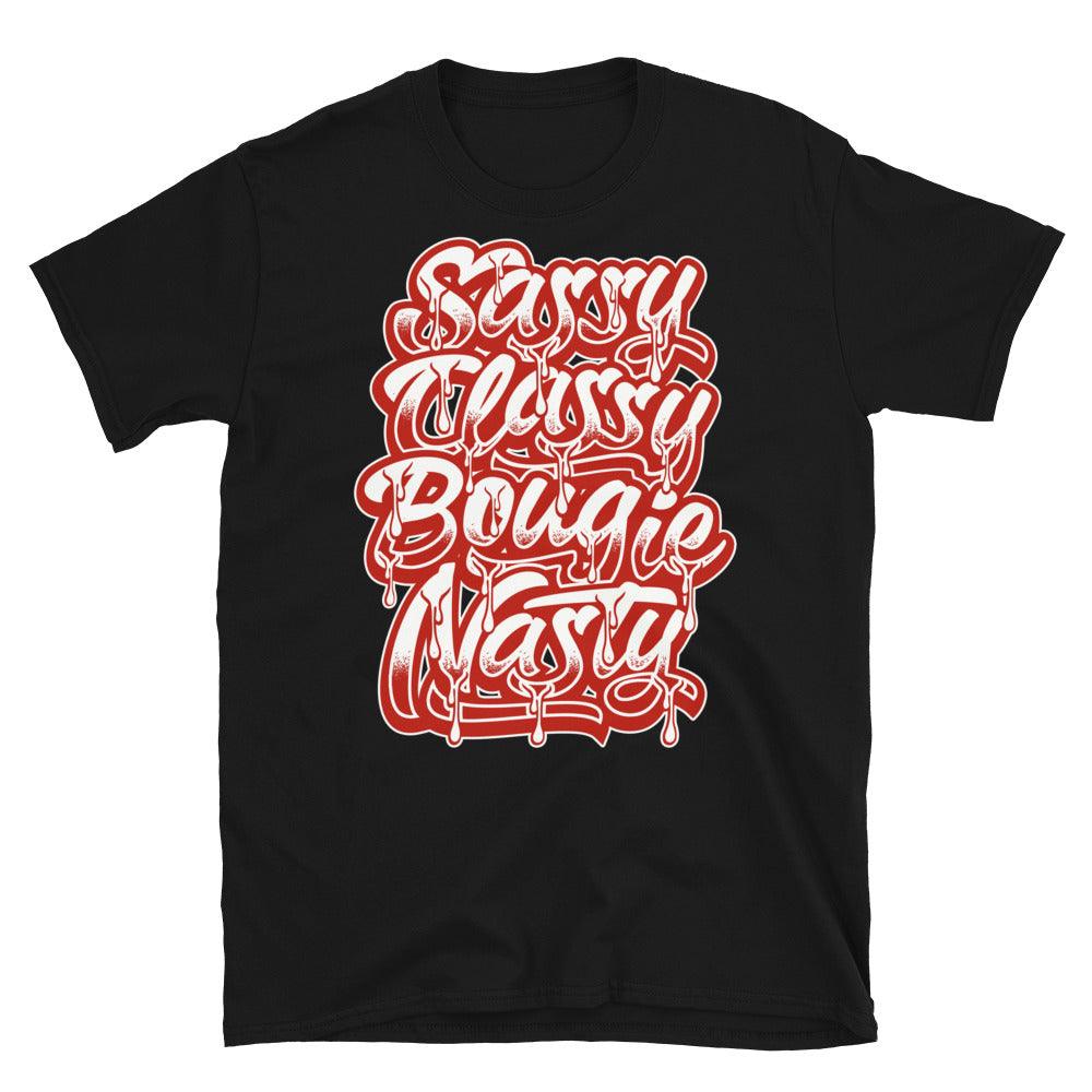Nike Dunk High White Picante Red - Sassy Classy Bougie Nasty - Sneaker Shirts Outlet
