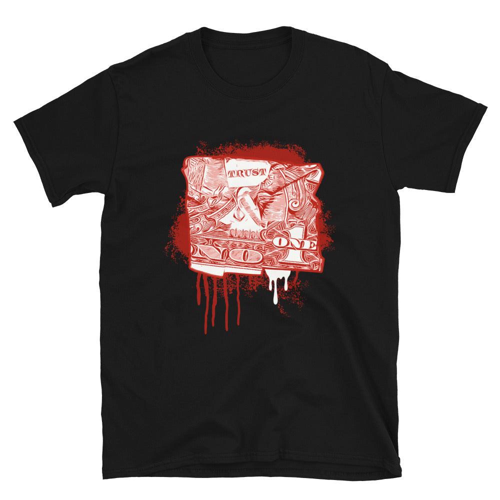 Nike Dunk High White Picante Red - Trust No Dollar One - Sneaker Shirts Outlet