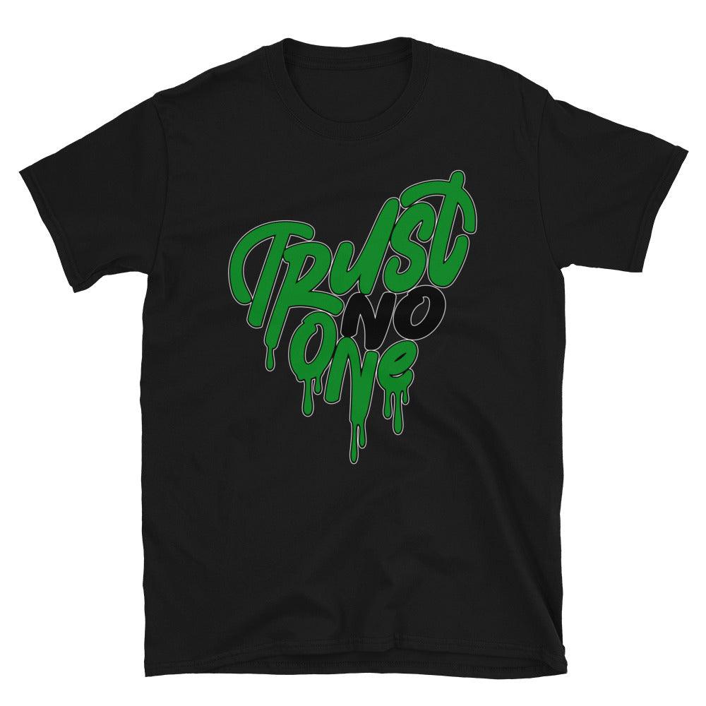 Air Jordan 1 Low Lucky Green Shirt - Trust No One - Sneaker Shirts Outlet