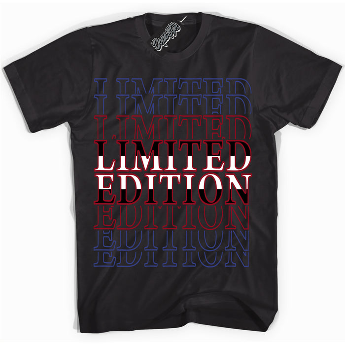 Cool Black Shirt with “ Limited Edition ” design that perfectly matches Playoffs 8s Sneakers.