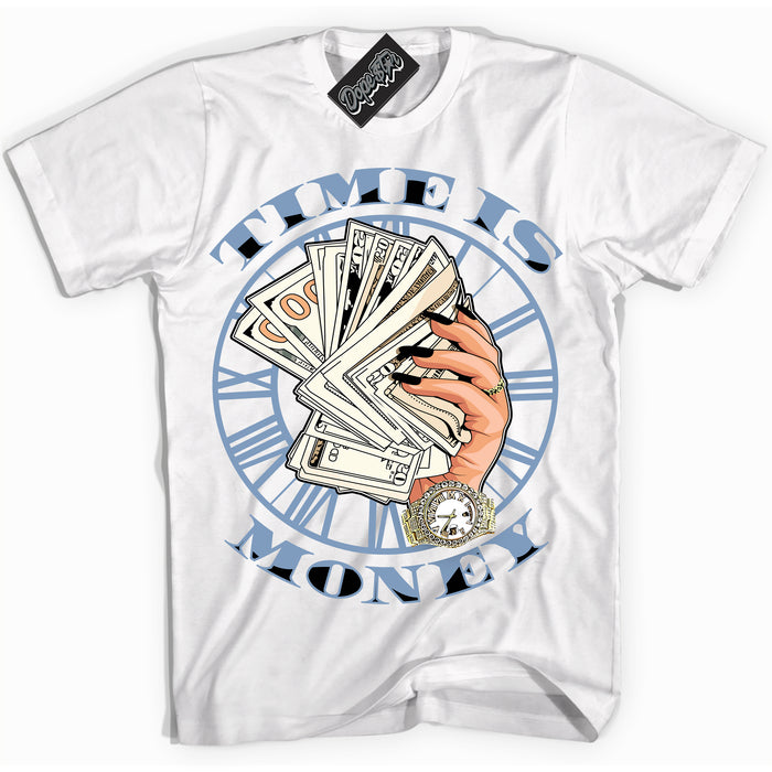 Cool White Shirt with “ Time Is Money” design that perfectly matches Reverse Oreo 6s Sneakers.