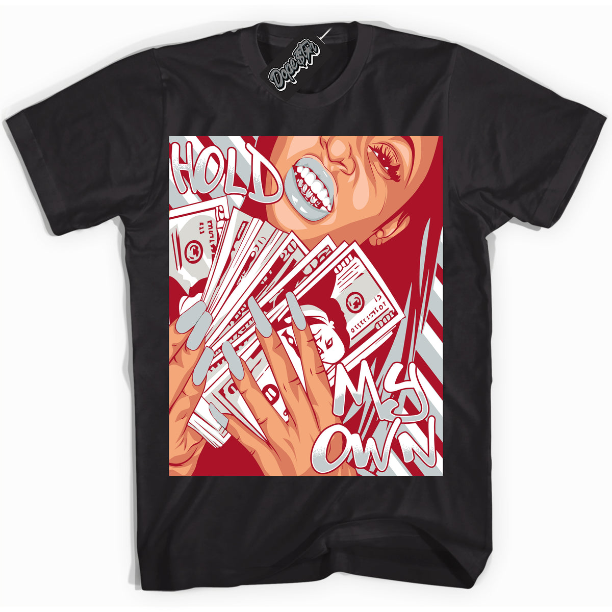 Cool Black Shirt with “ Hold My Own” design that perfectly matches Reverse Ultraman Sneakers.