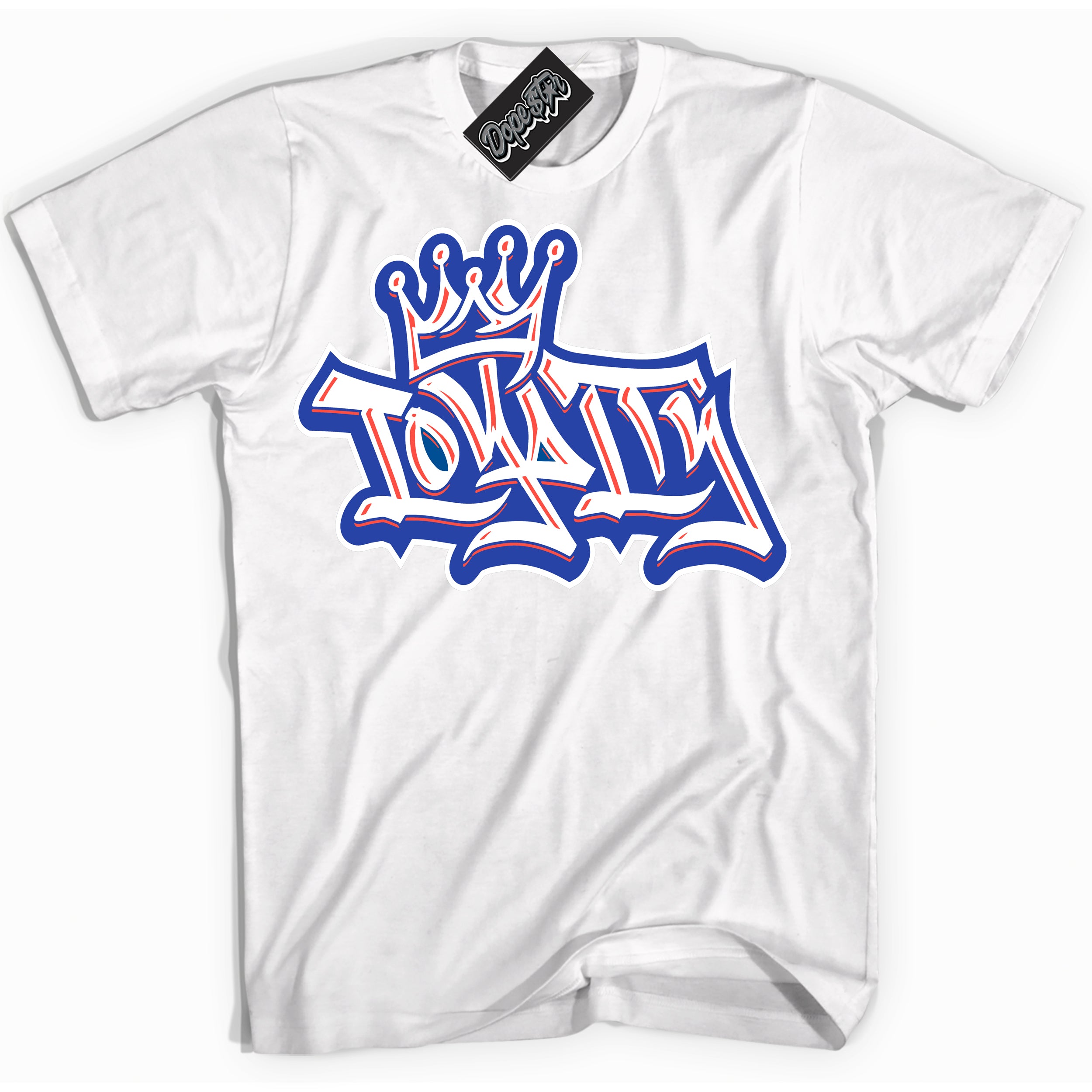 Cool White Shirt with “ Loyalty Crown ” design that perfectly matches Ultramarine 180s Sneakers.