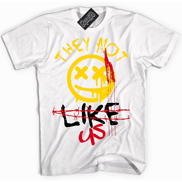 White “They Not Like Us” T-shirt by Dope Star Brand®, styled to match Quai 54 sneakers