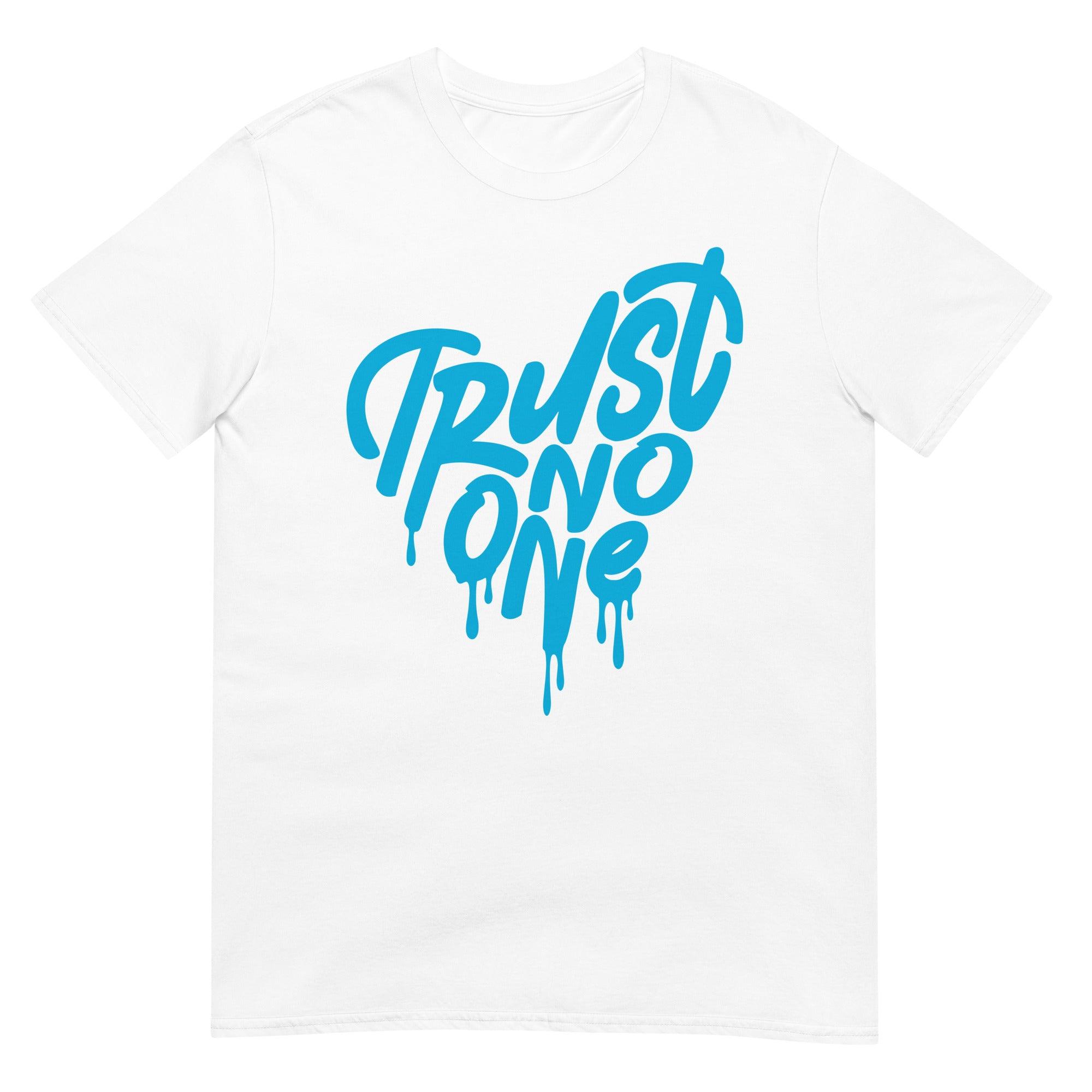 Dunks High Laser Blue Shirt Trust No One Heart - Sneaker Shirts Outlet