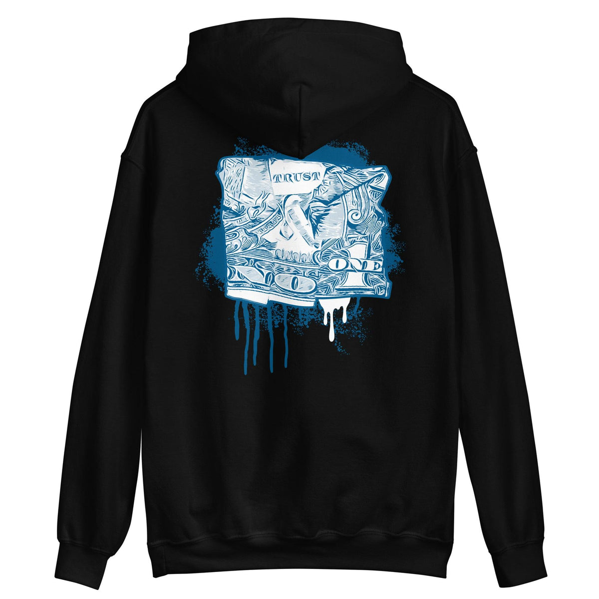 1 Low Marina Blue Hoodie Trust No One Dollar - Sneaker Shirts Outlet