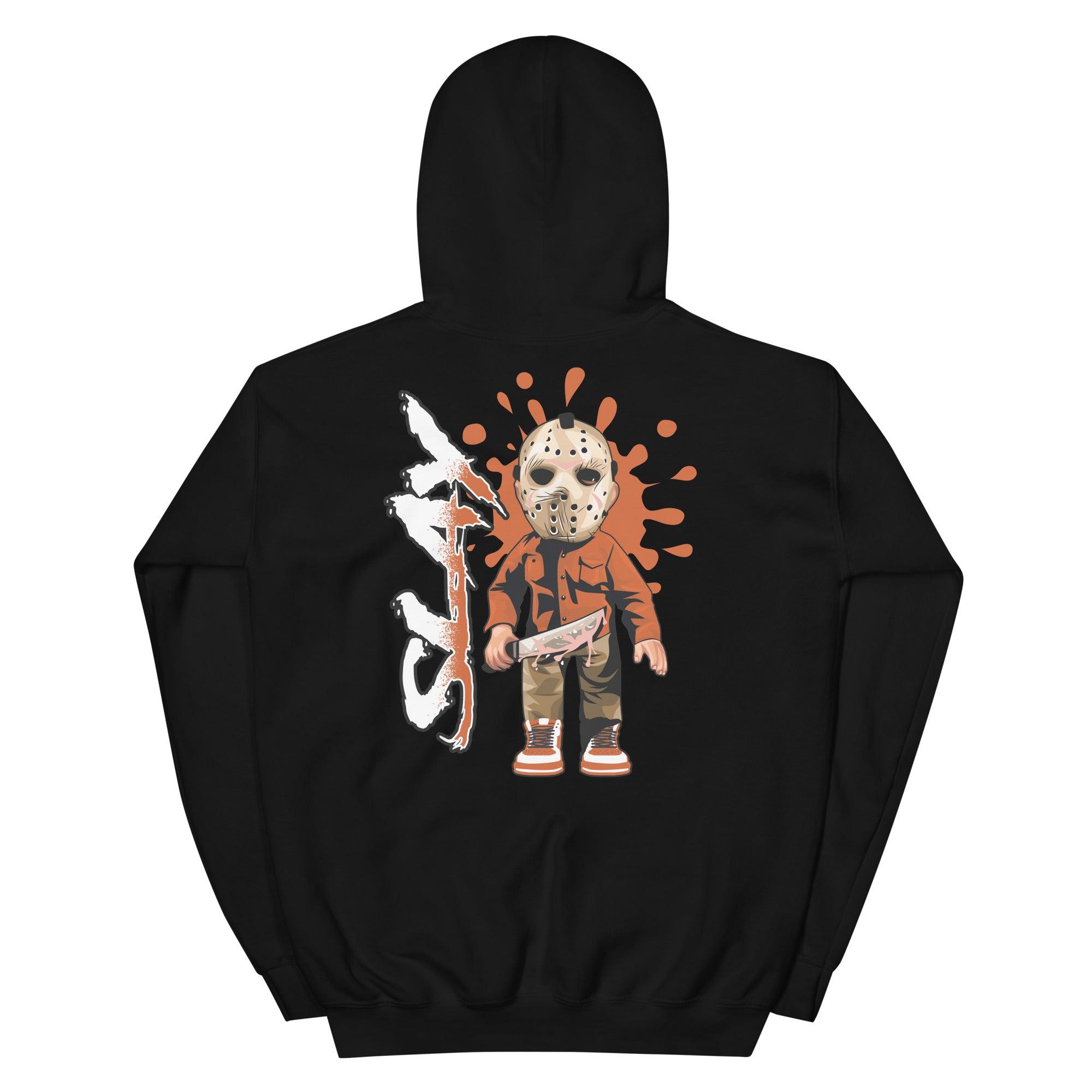 1 Mid Orange Black Hoodie Slay - Sneaker Shirts Outlet