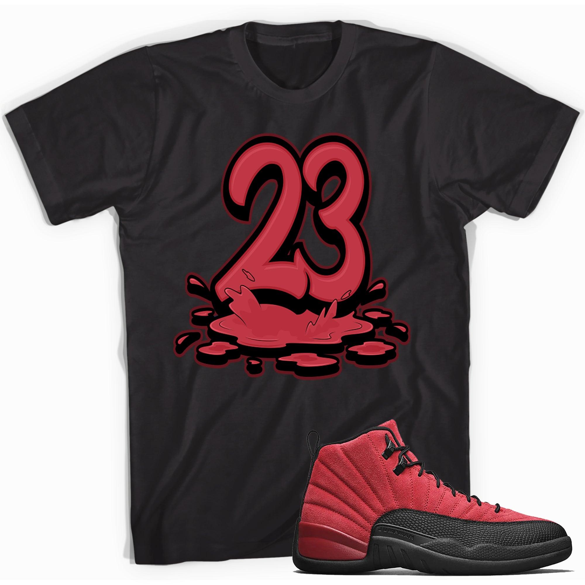 23 Melting Shirt AJ 12 Retro Reverse Flu Game photo