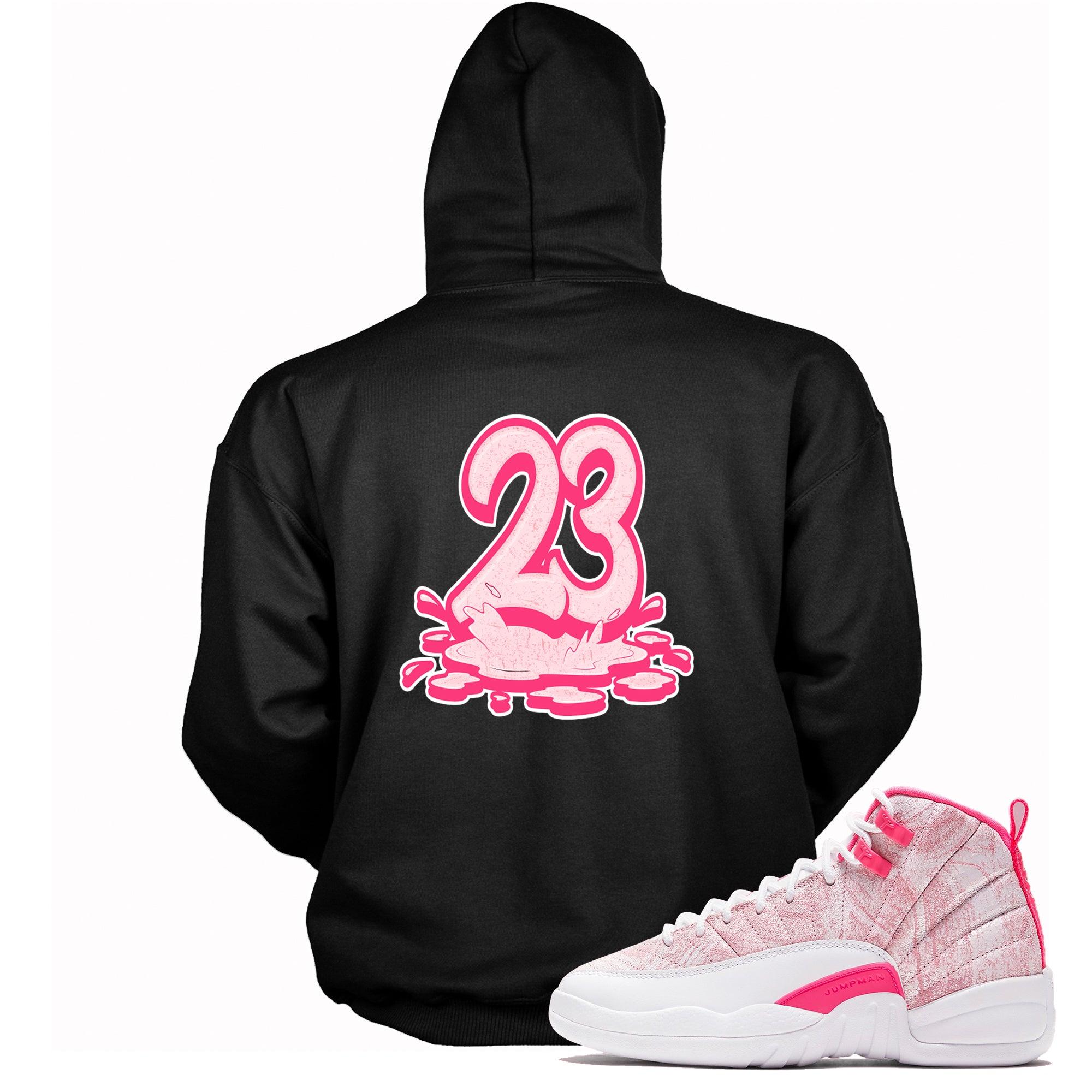 Number 23 Melting Hoodie AJ 12 Retro Arctic Punch Hyper Pink photo