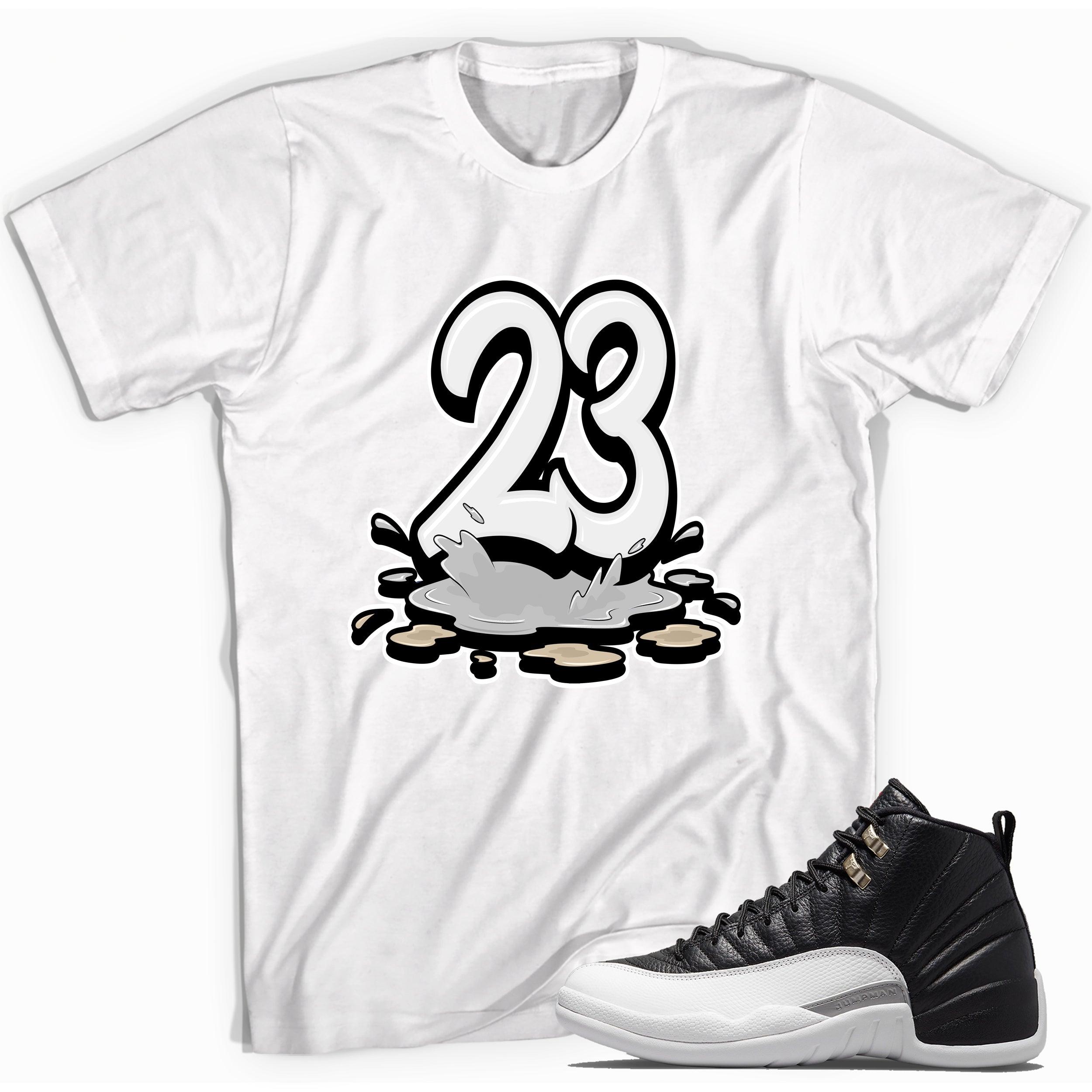 23 Melting Sneaker Tee AJ 12 Retro Playoffs photo