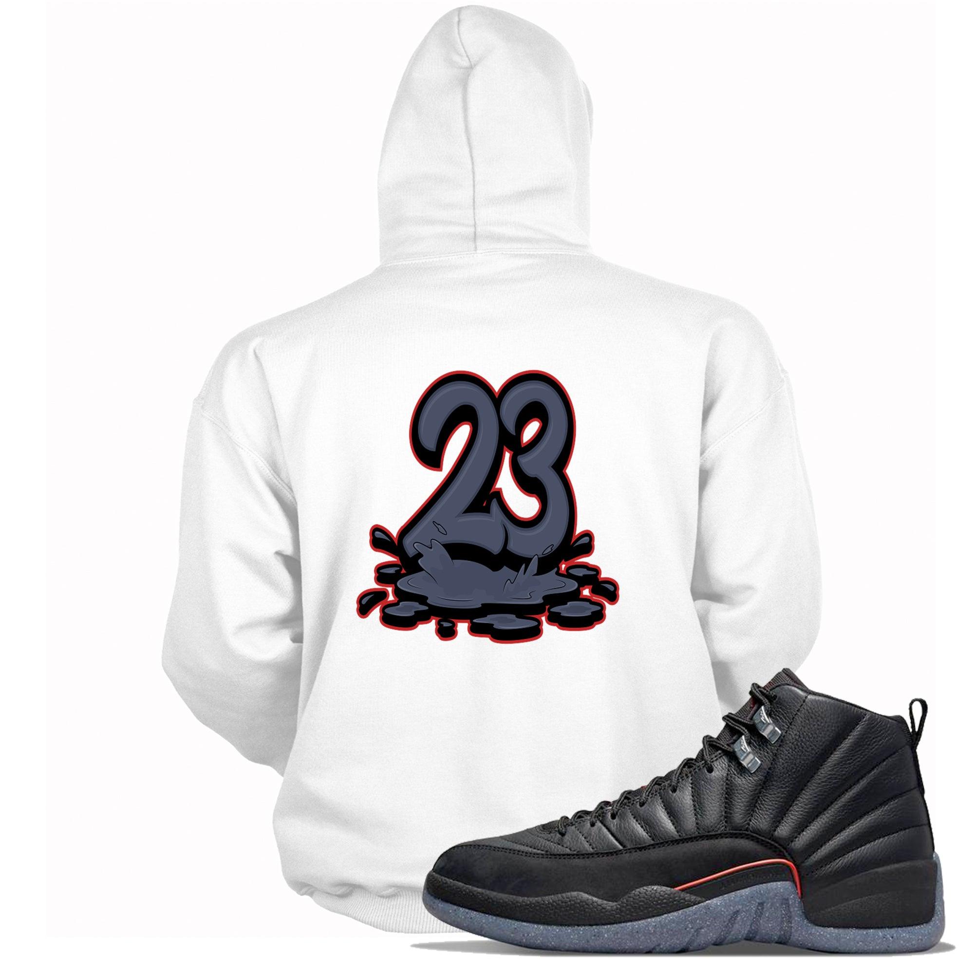 White Number 23 Melting Sweatshirt AJ 12 Retro Utility photo