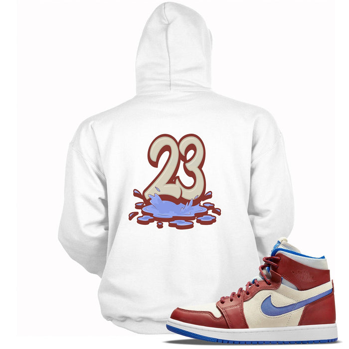 Number 23 Melting Hoodie AJ 1 High Zoom Team Red photo