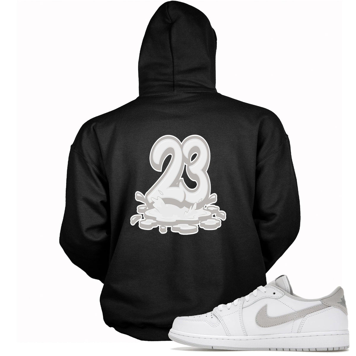 23 Melting Hoodie AJ 1 Low OG Neutral Grey photo