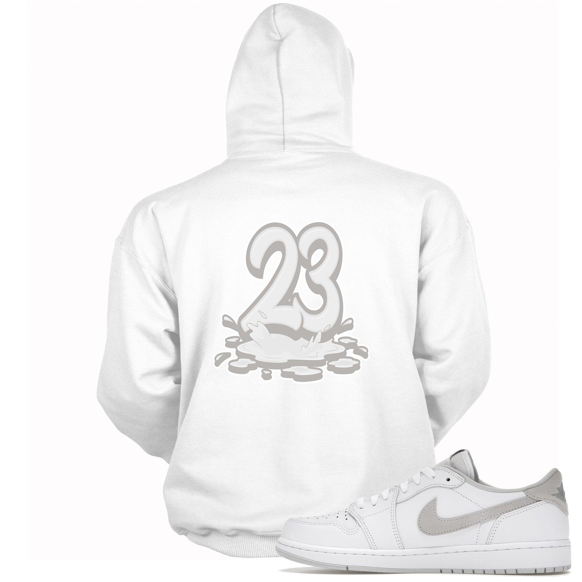 Number 23 Melting Hoodie AJ 1 Low OG Neutral Grey photo