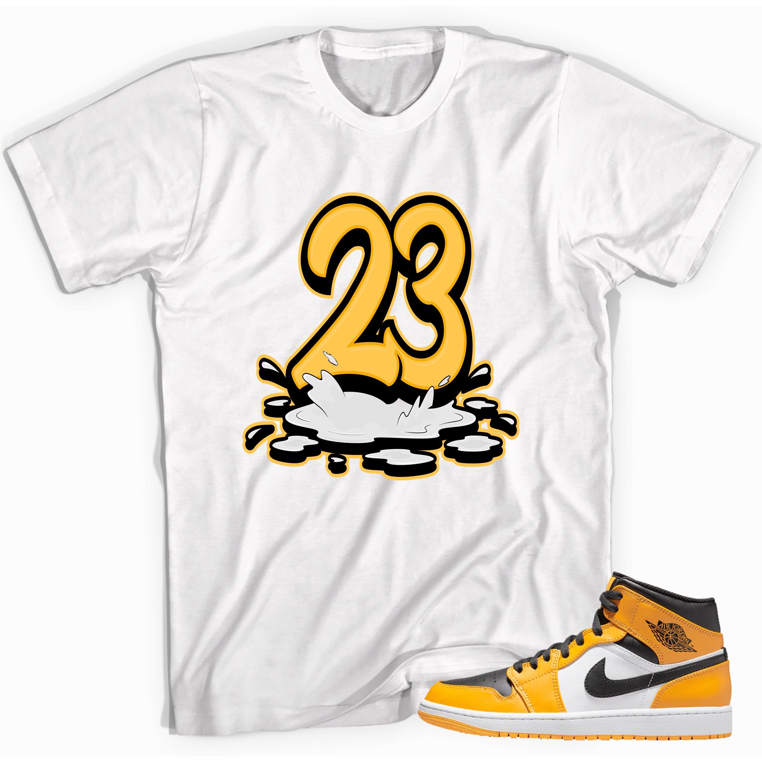 Number 23 Melting Shirt Air Jordan 1 Mid Taxi photo