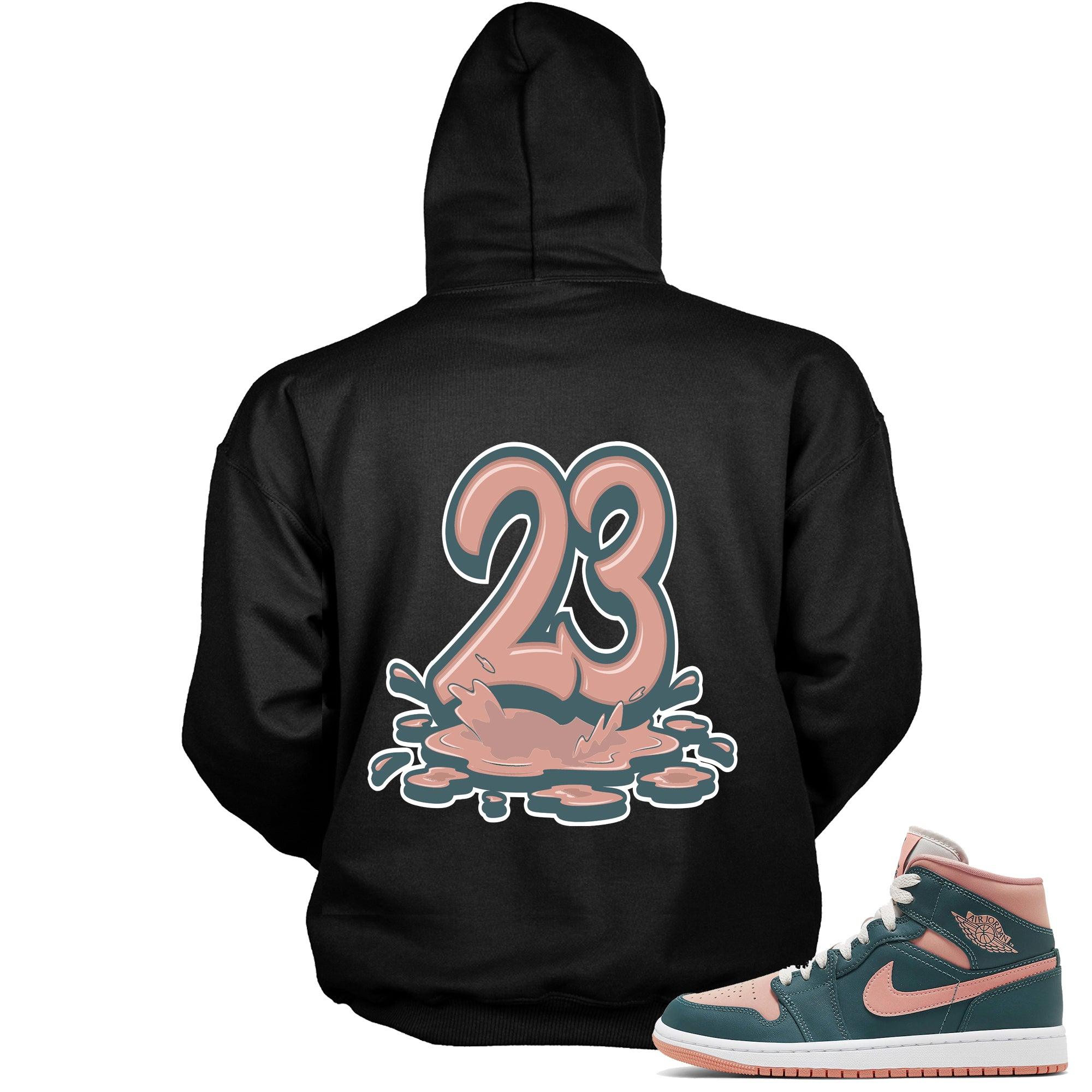 Number 23 Melting Hoodie AJ 1 Mid Dark Teal Green photo