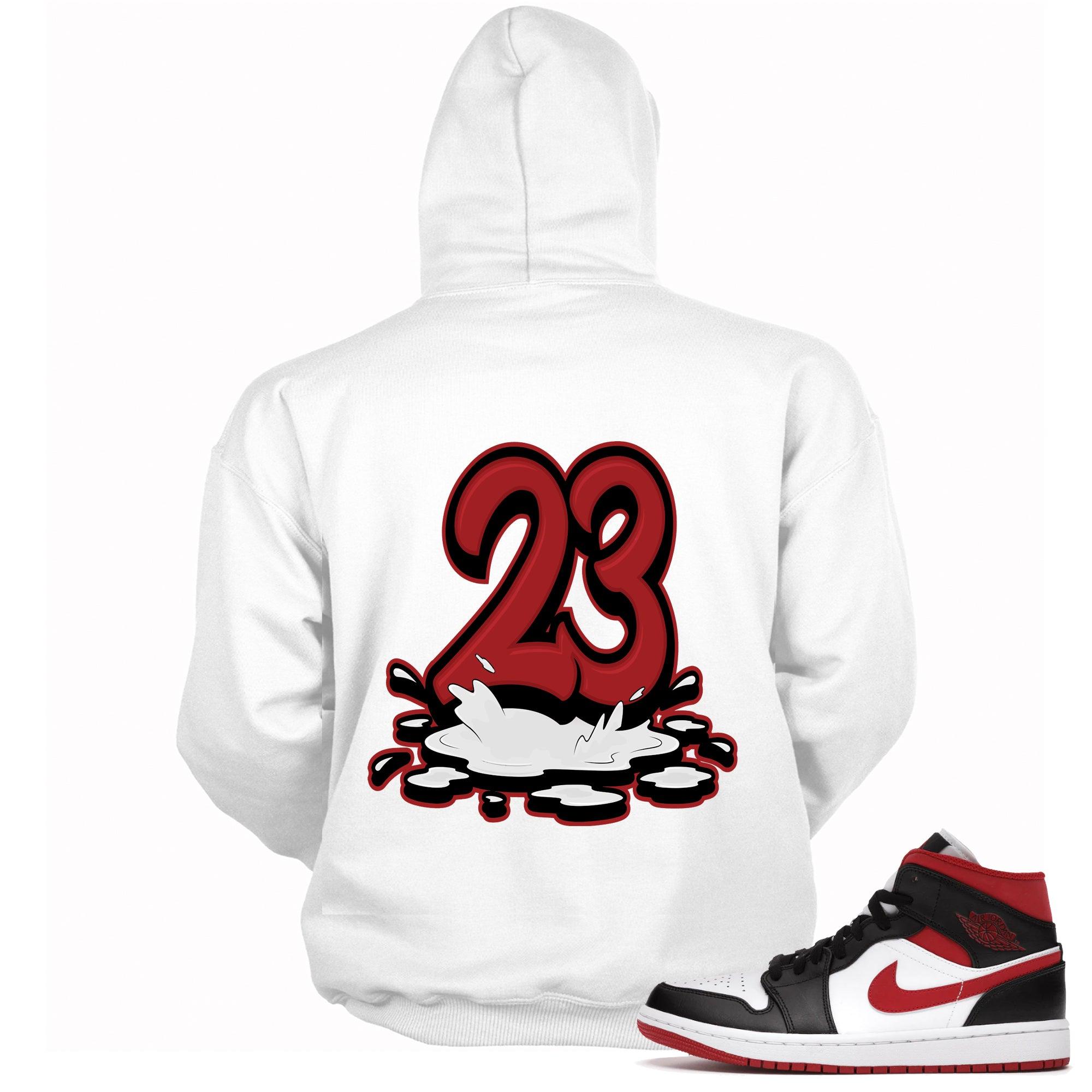 23 Melting Hoodie AJ 1 Mid Gym Red Black White photo