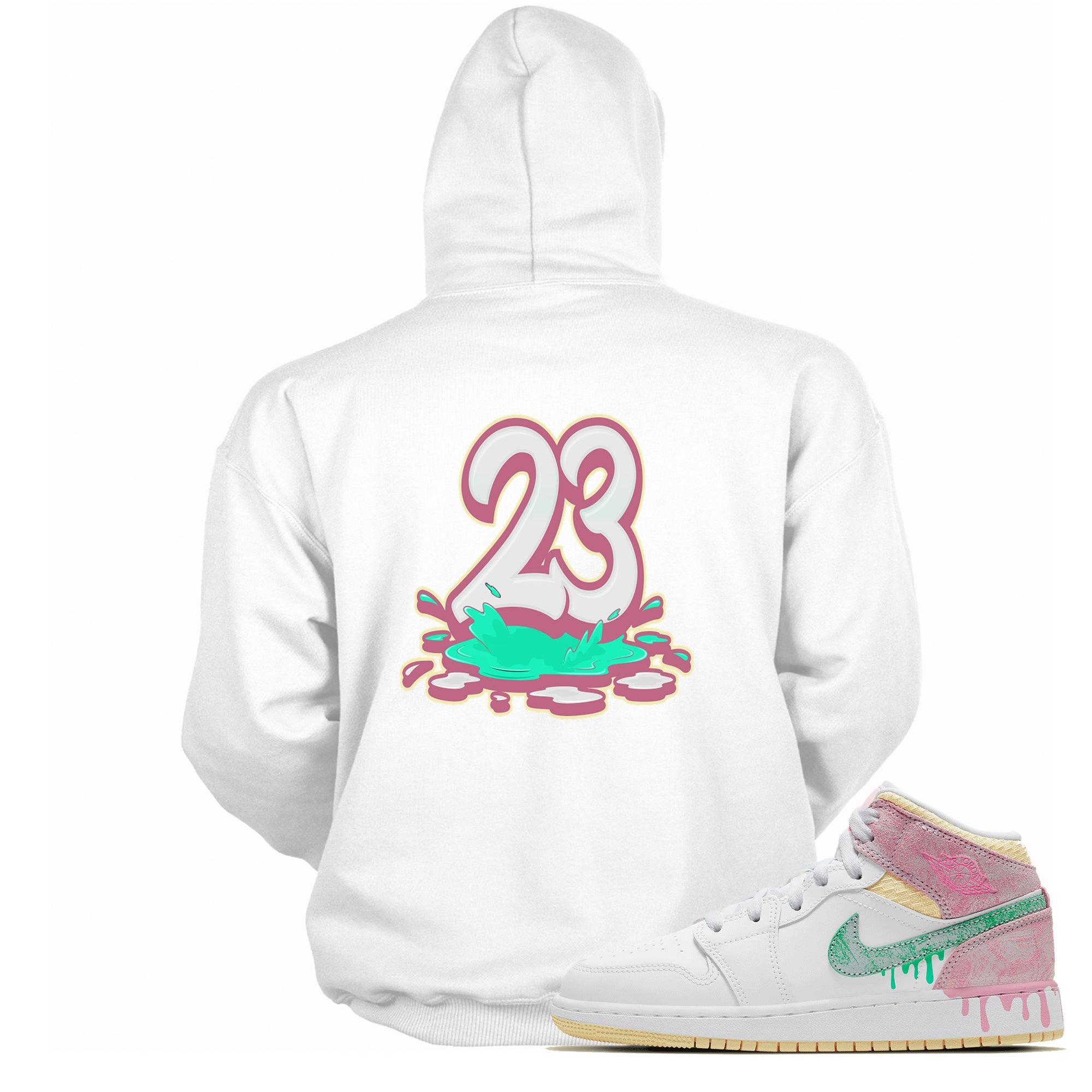 23 Melting Hoodie AJ 1 Mid Paint Drip GS photo
