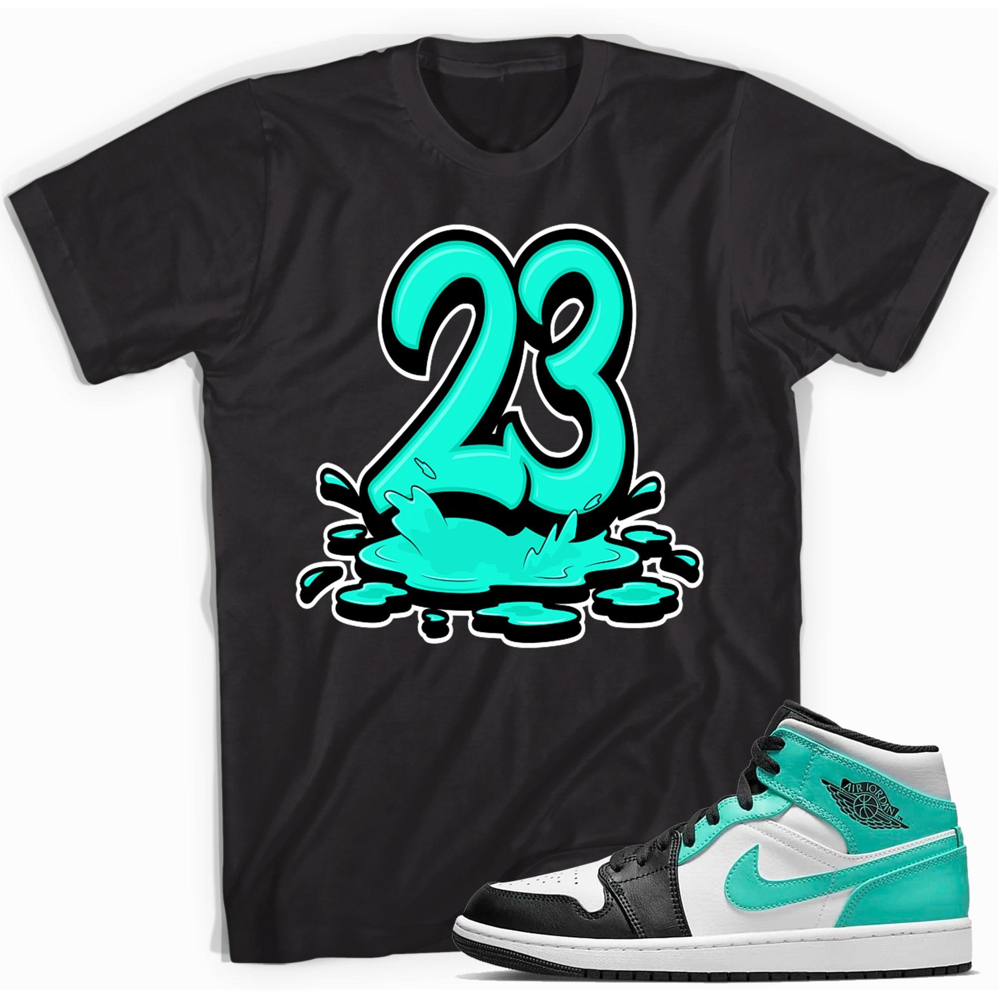 Number 23 Melting Sneaker Tee AJ 1 Mid Tropical Twist Igloo photo