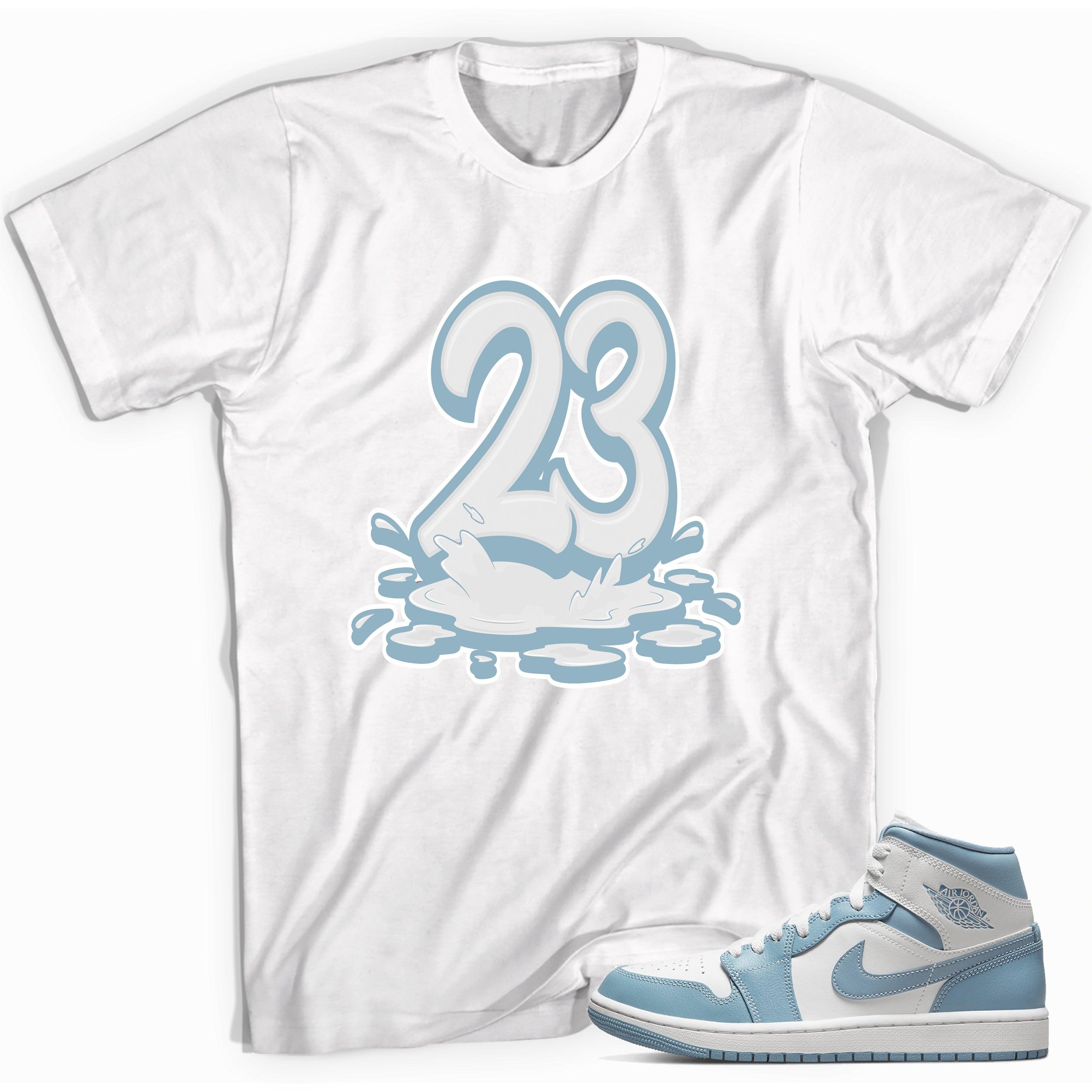 Number 23 Melting Shirt AJ 1 Mid UNC 2022 photo