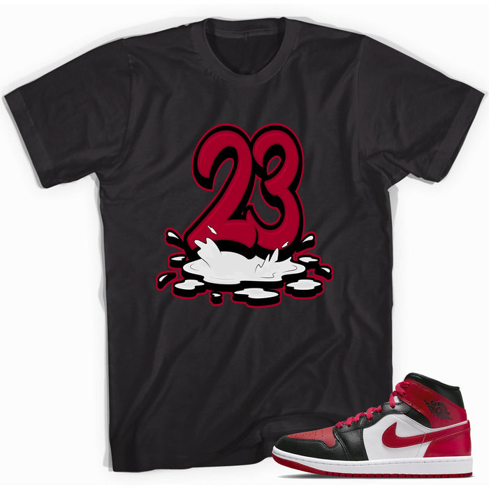Number 23 Melting Shirt AJ 1 Mid Alternate Bred Toe photo