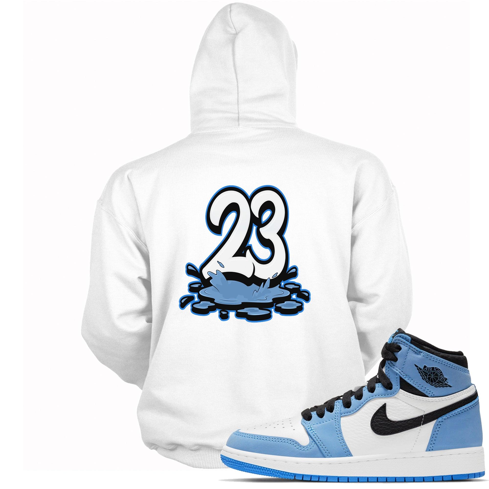 23 Melting Hoodie AJ 1 Retro High White University Blue Black photo