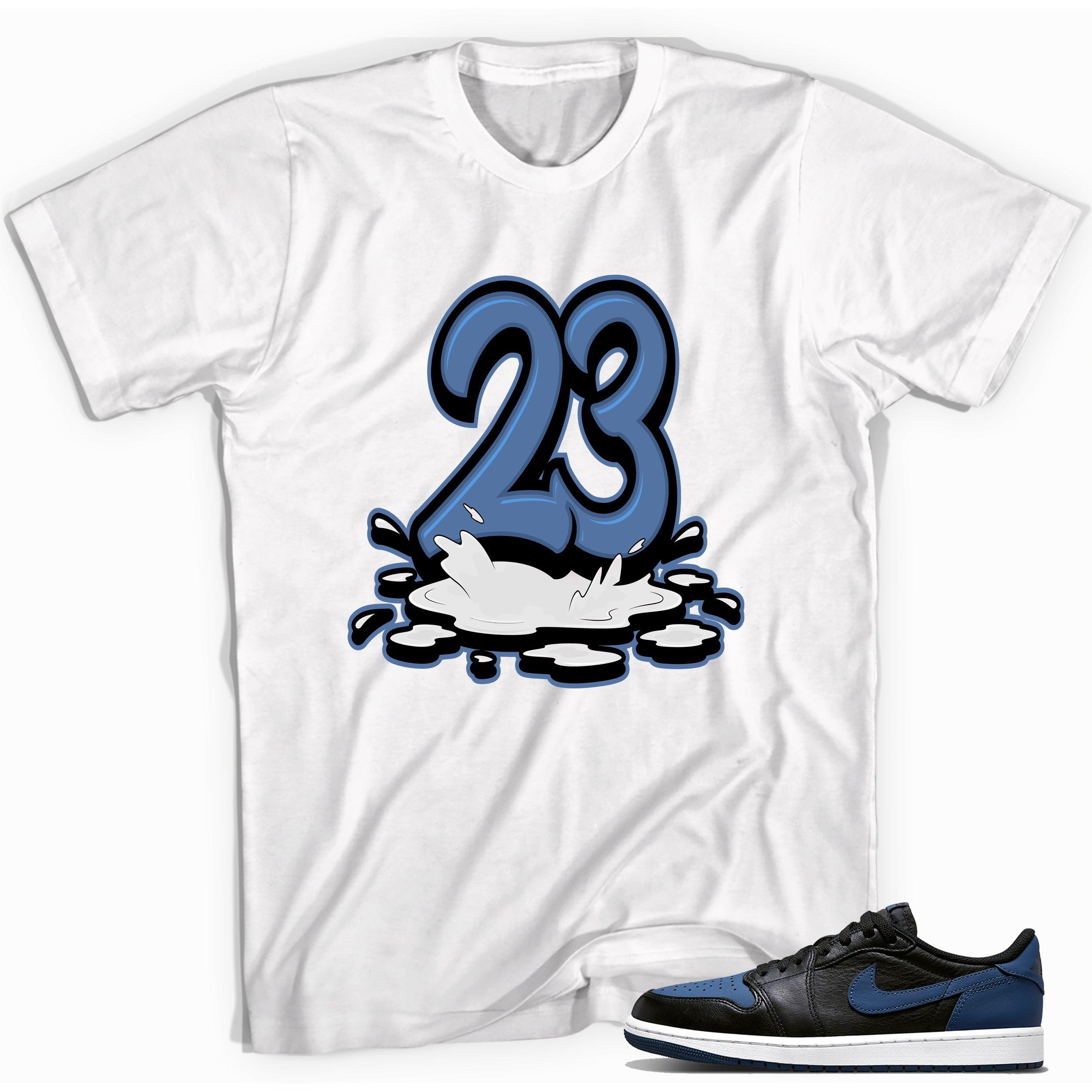 Number 23 Melting Shirt AJ 1 Retro Low OG Mystic Navy photo