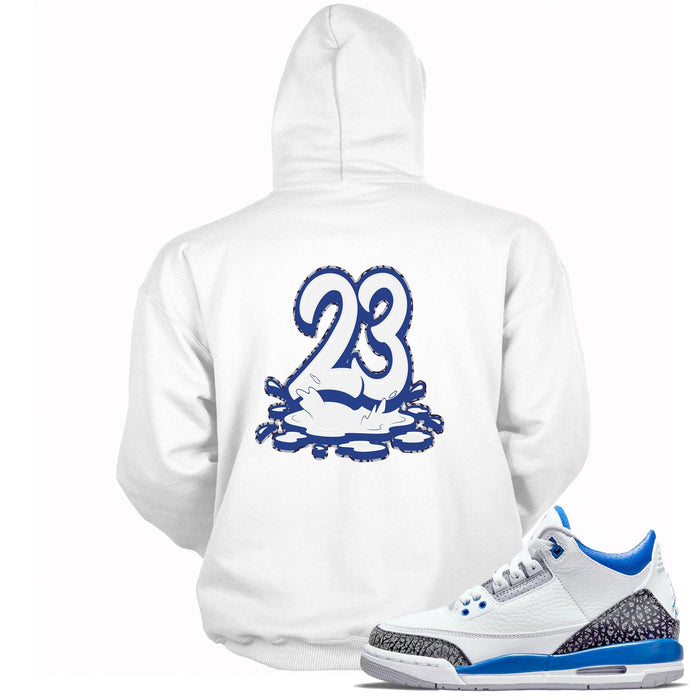 23 Melting Hoodie AJ 3 Retro Racer Blue photo