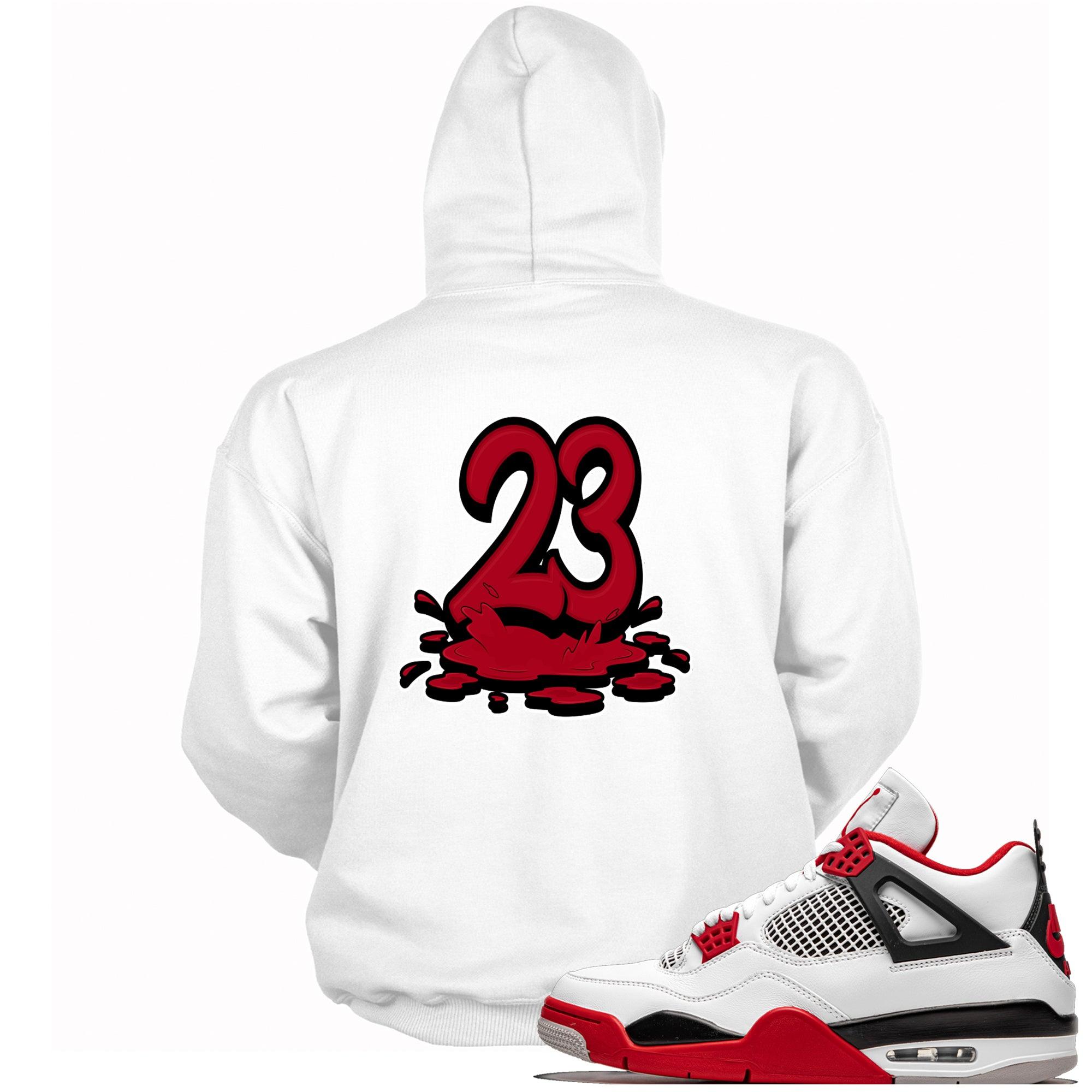 23 Melting Hoodie AJ 4 Fire Red photo