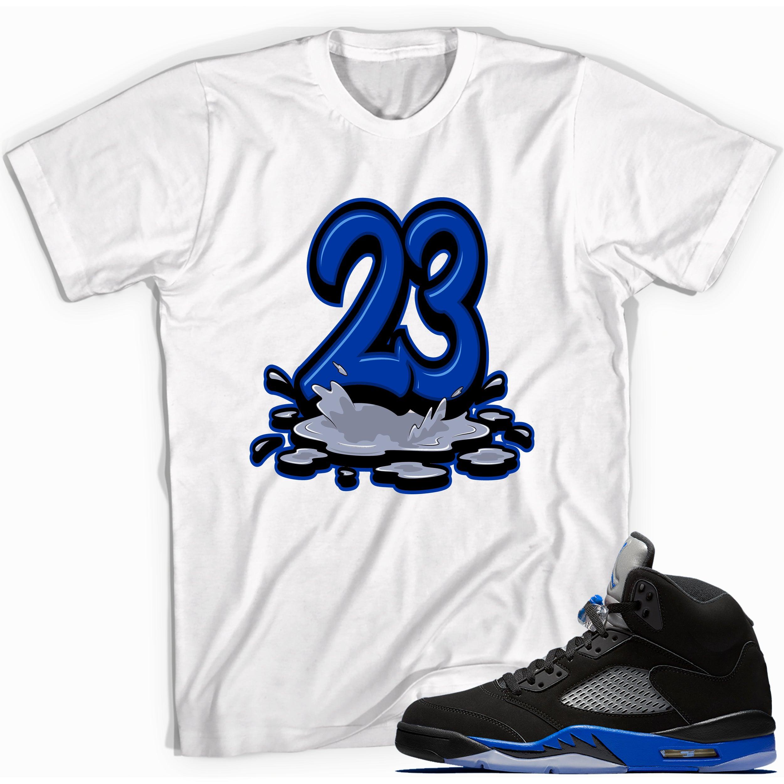 Number 23 Melting Shirt AJ 5 Racer Blue photo