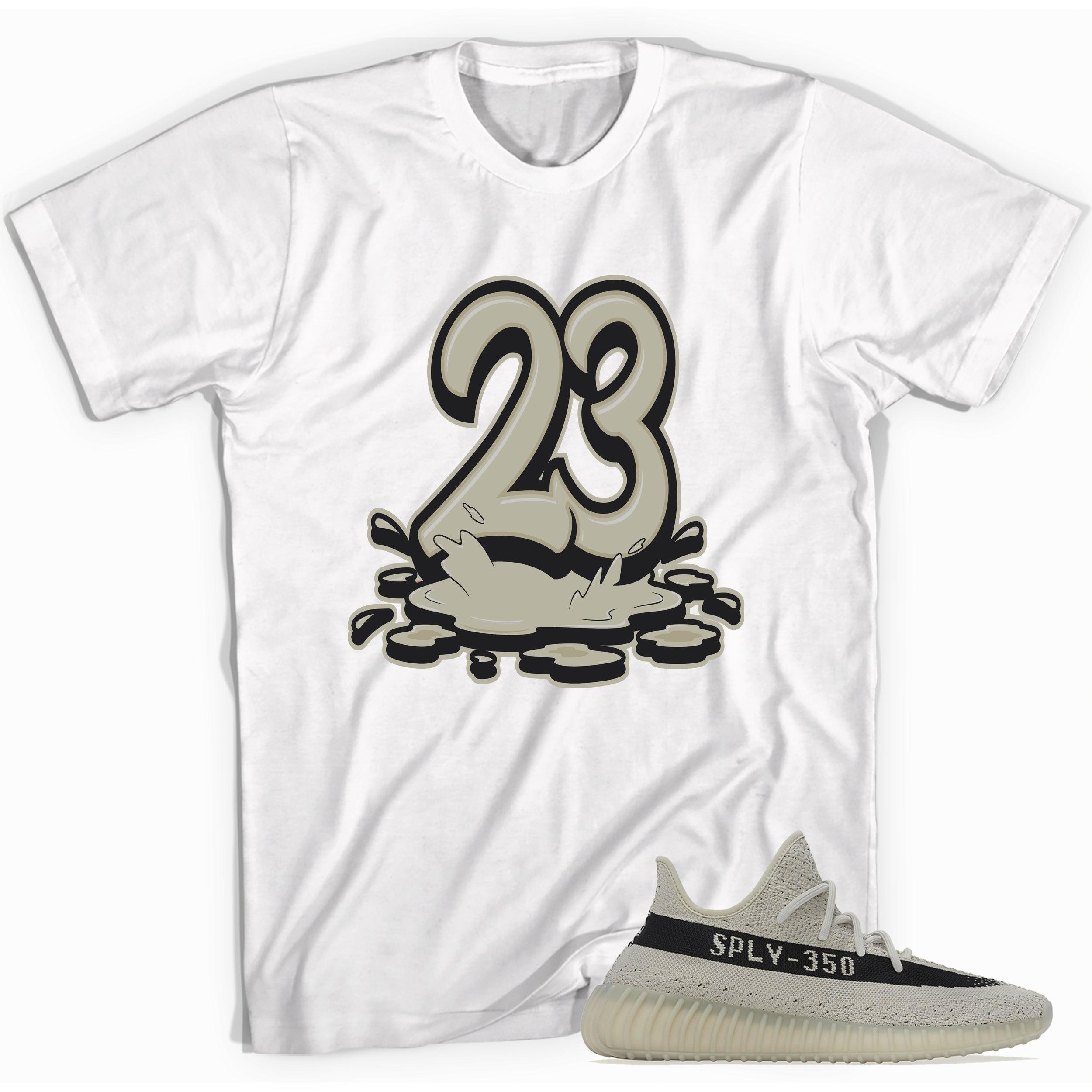 Number 23 Melting Shirt Yeezy Boost 350 V2 Slate photo