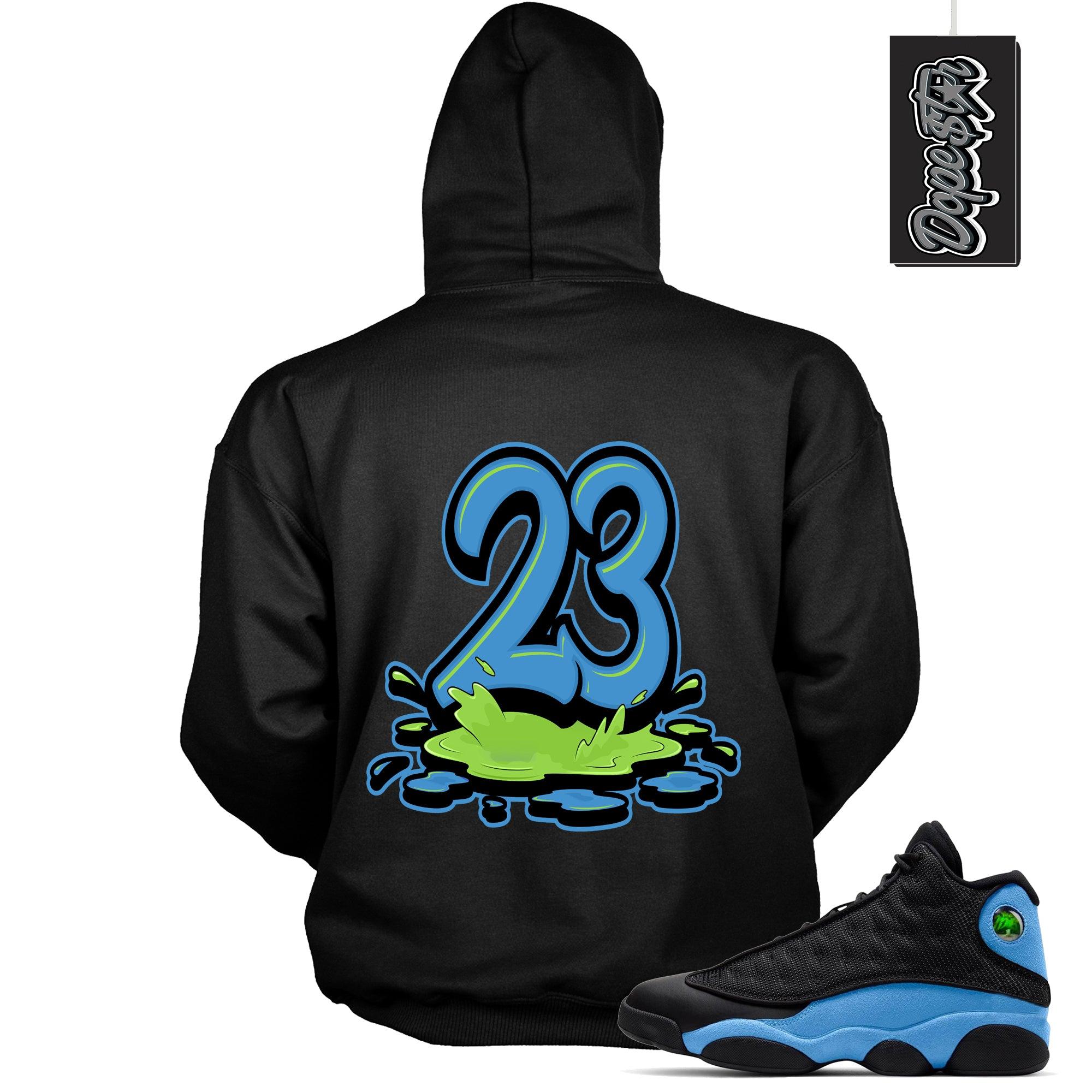 23 Melting Hoodie AJ 13 Retro Black University Blue photo
