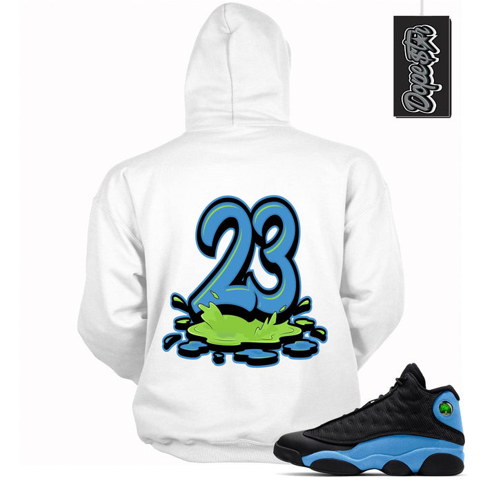 23 Melting Sweatshirt AJ 13 Retro Black University Blue photo