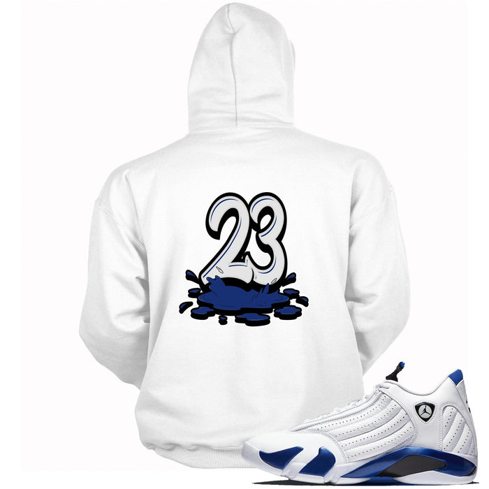 Number 23 Melting Hoodie Air Jordan 14 Hyper Royal photo
