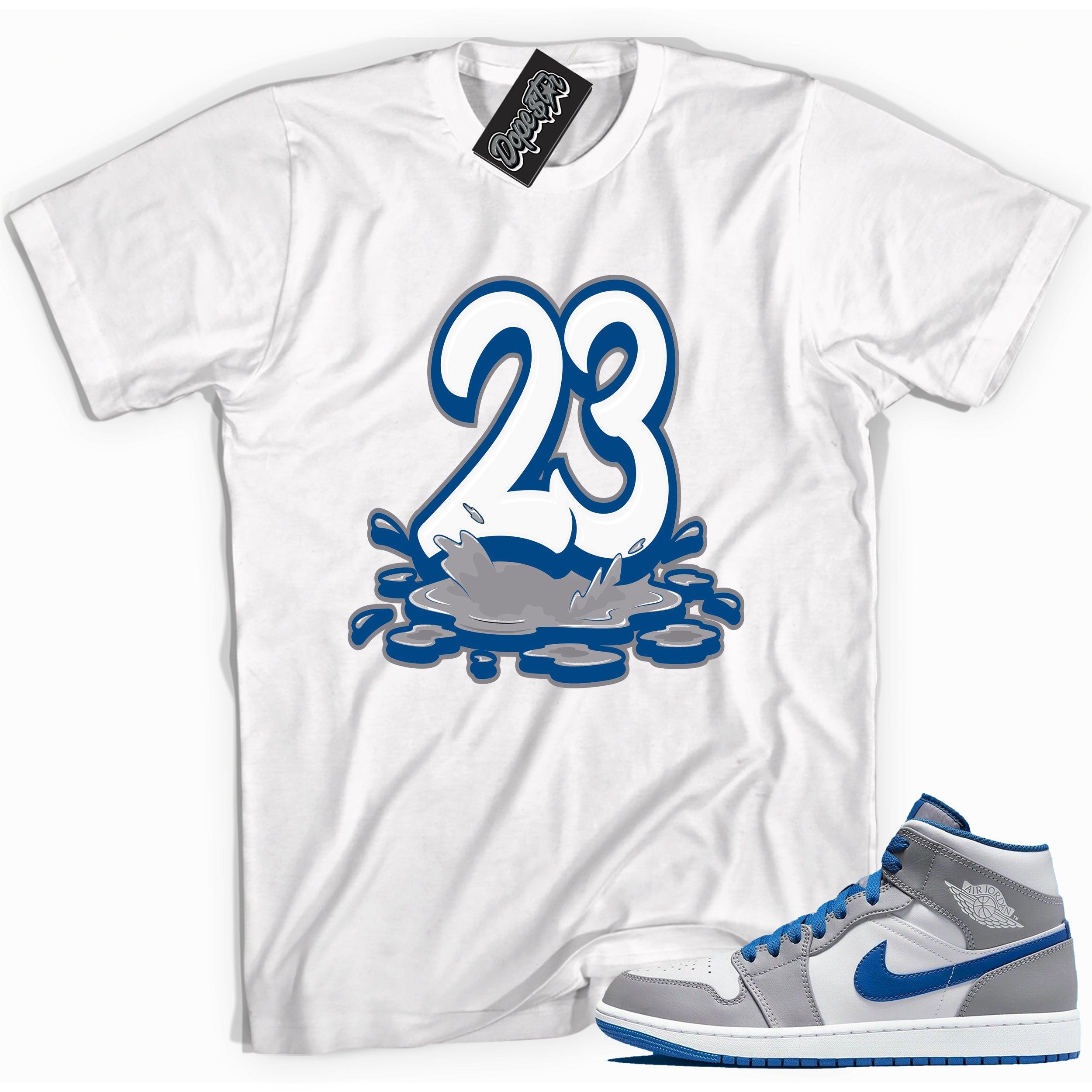 Number 23 Melting Shirt AJ 1 Mid True Blue photo
