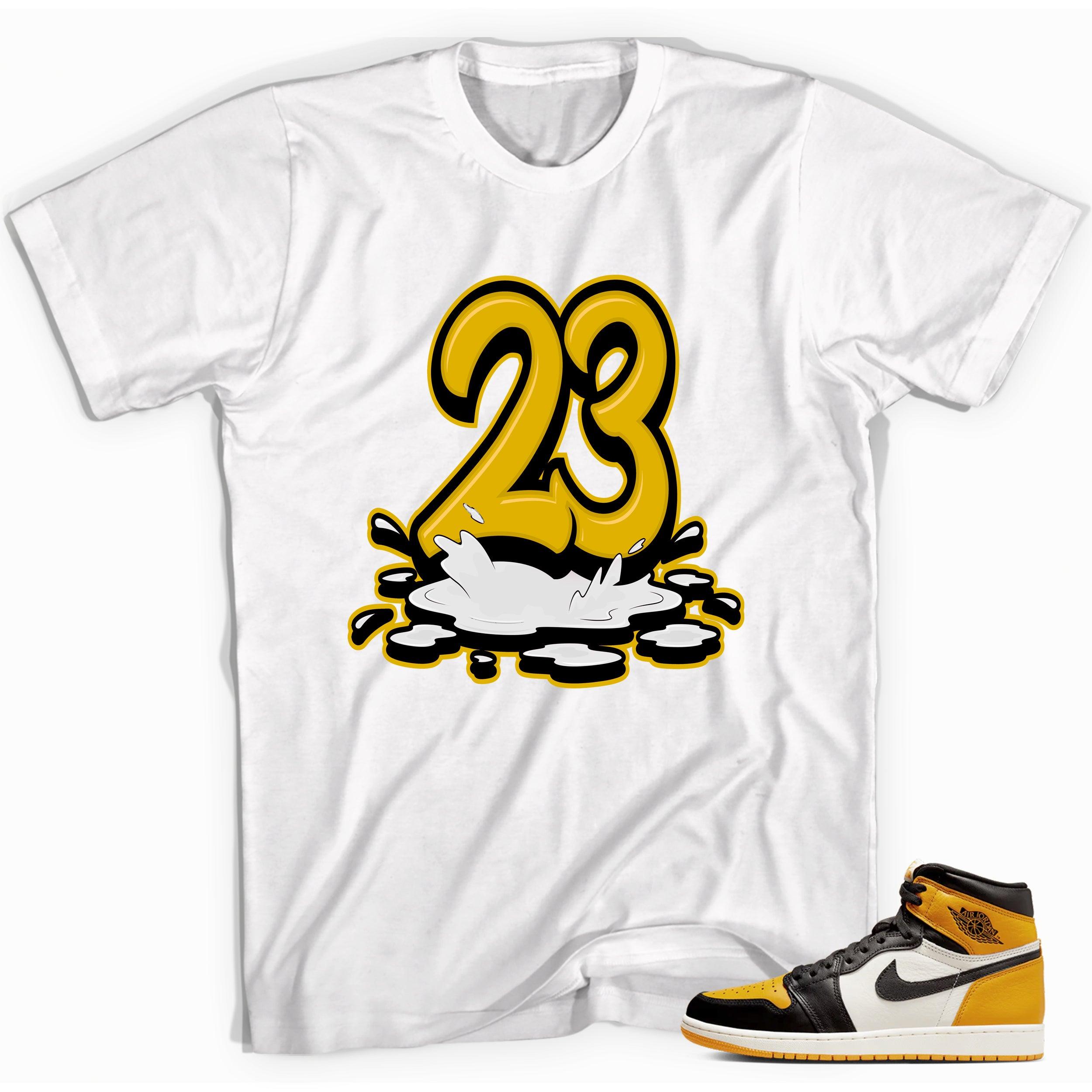 Number 23 Melting Shirt AJ 1 Retro High OG Taxi photo