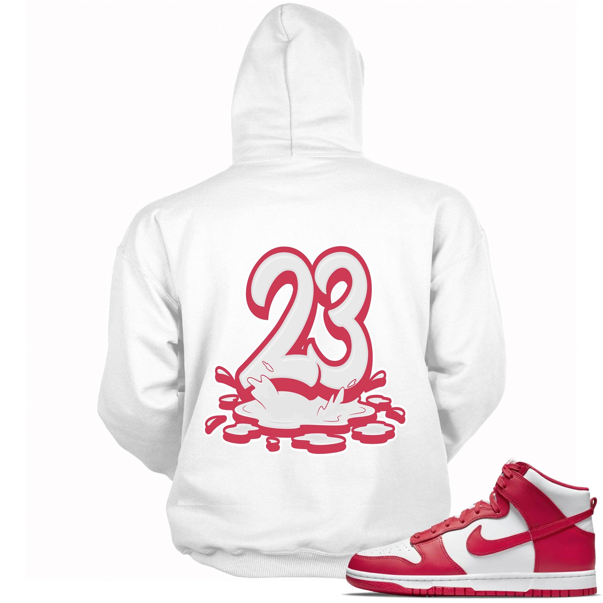 23 Melting Hoodie Nike Dunk High Championship White Red photo