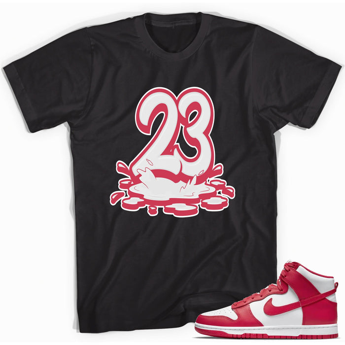 23 Melting Tee Nike Dunk High Championship White Red photo