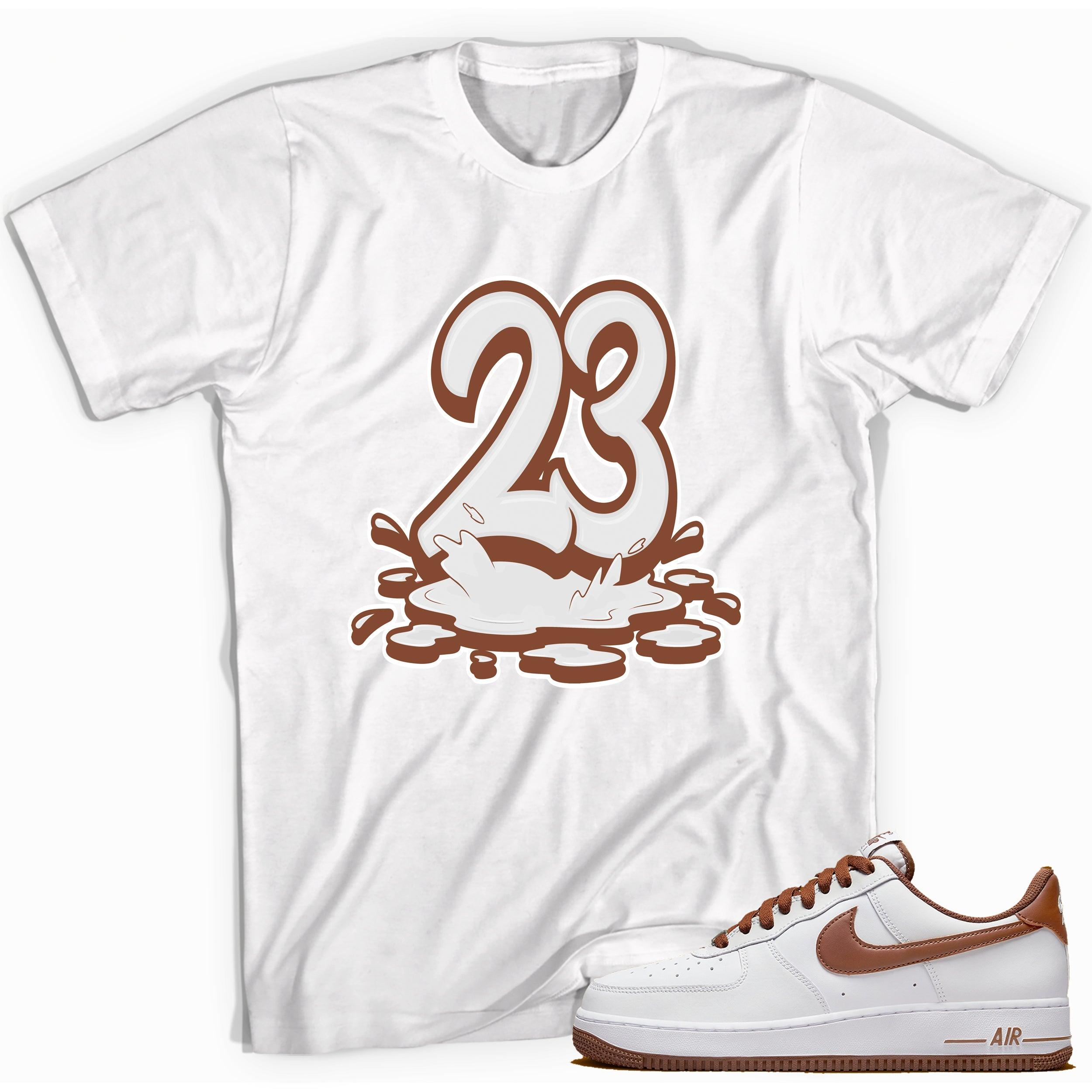 Number 23 Melting Shirt Nike Air Force 1 Low Pecan photo